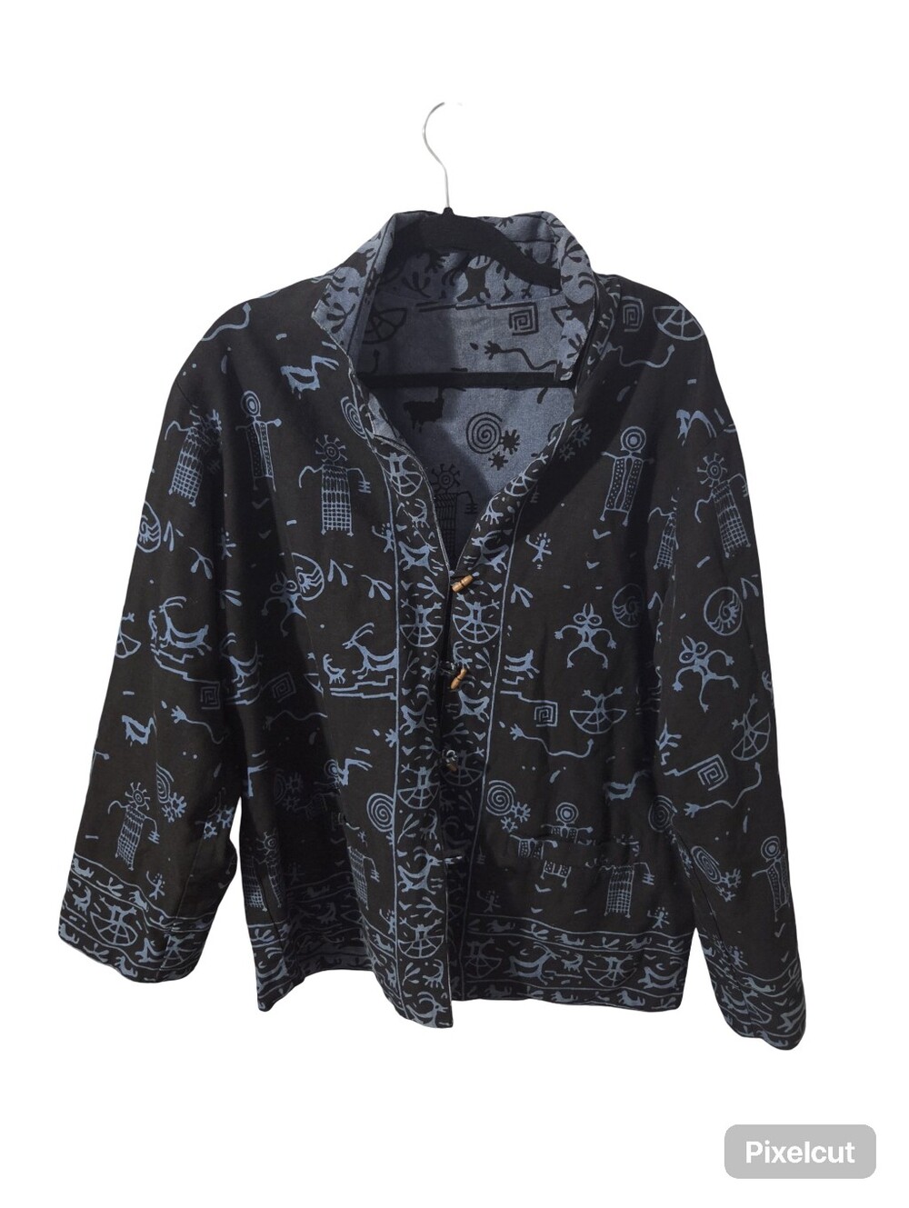 Hand Dyed Patterned Reversible Blazer - Picture 3 of 6